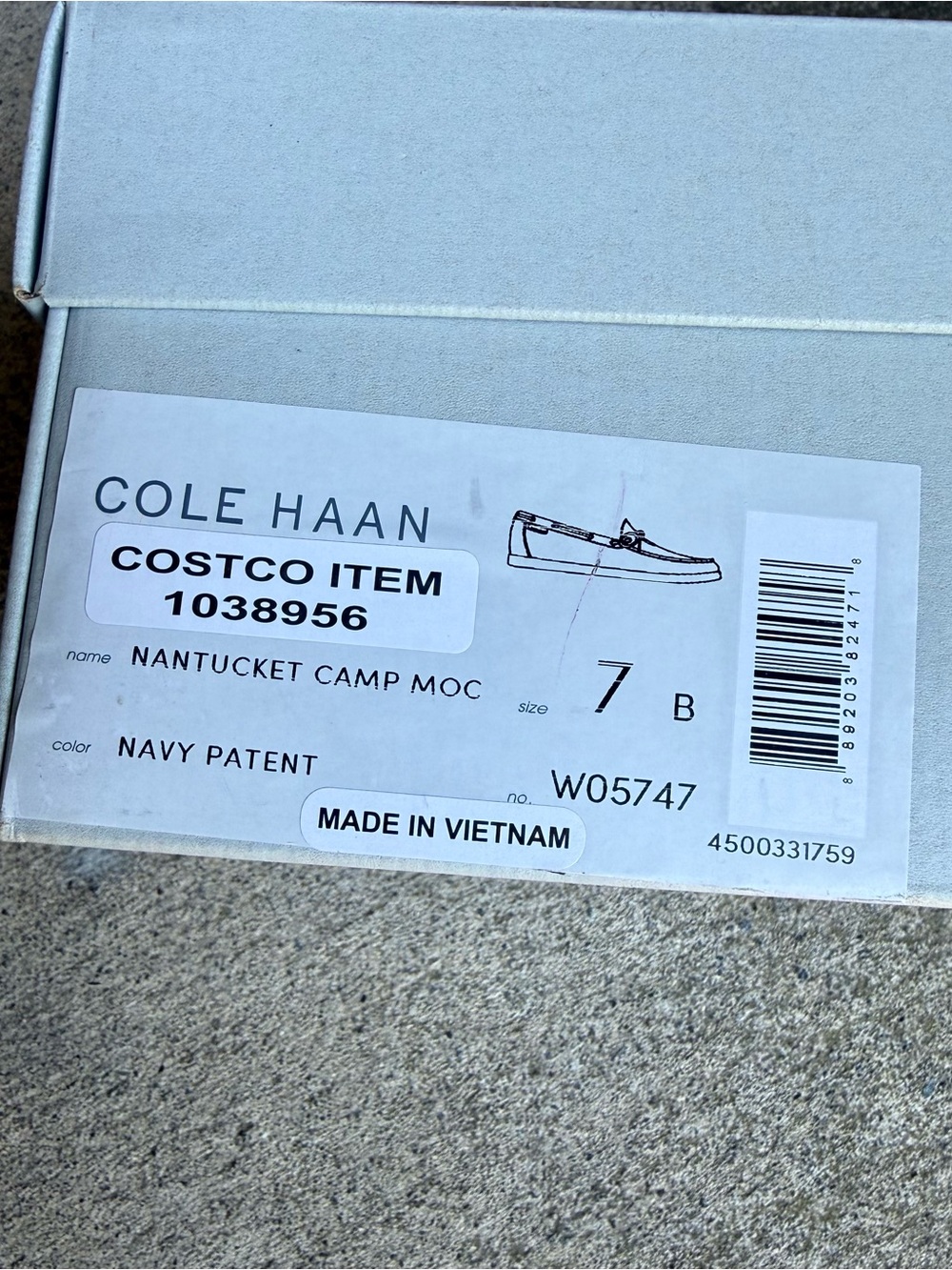 New Cole Haan Glossy Navy Patent Loafers with White Laces size 7B - Picture 10 of 10
